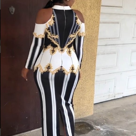 New Cold Shoulder Maxi Dress L - Picture 2 of 4